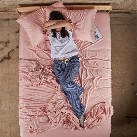 jogo de cama de bambu rosa