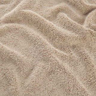 Beige Bambus-Handtuchset mit weicher Textur von Gesichts-, Hand- und Badetüchern