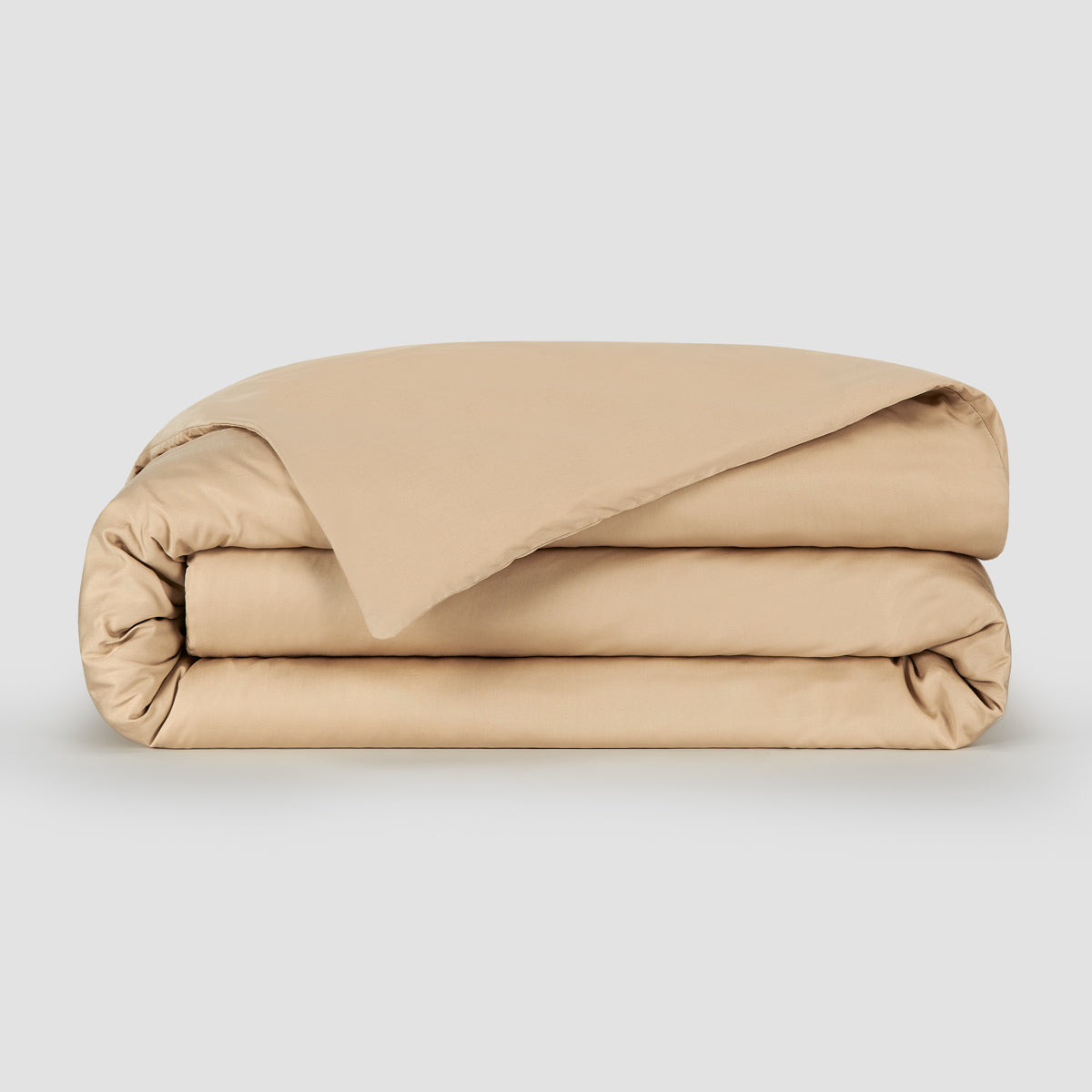 Capa de edredão Bege bambu by Momo Cotton – tecido de cetim 300 fios, suave, respirável e sustentável.