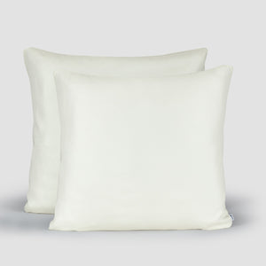 Fronha 100% bambu Momo Cotton cor branco pérola 80x80 cm – toque ultra macio e acabamento acetinado, sustentável e respirável